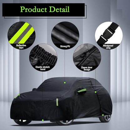 Car Cover Custom Fit for Toyota Corolla 2000-2025, Honda Civic 1991-2025, Waterproof All Weather Full Exterior Cover Rain Sun Protector Car Cover with Door Zipper