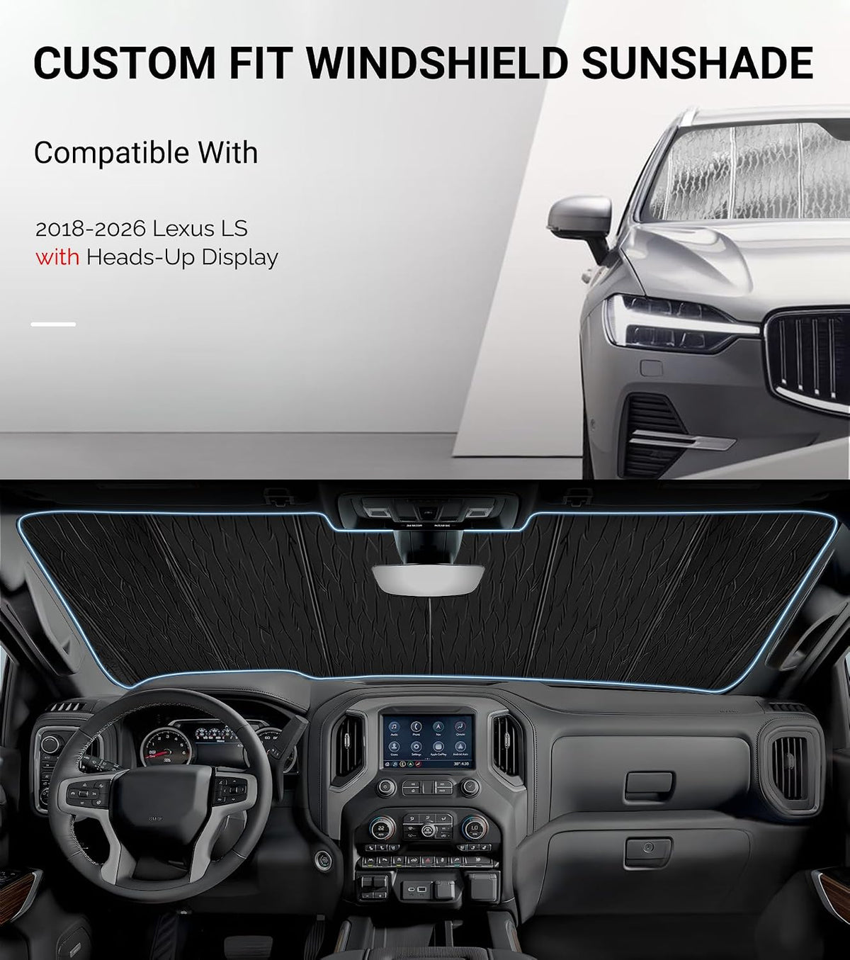 Pigenius Windshield Sun Shade for Lexus RX350/RX450h 2010-2015 Front Window Sunshade - AstraGuard