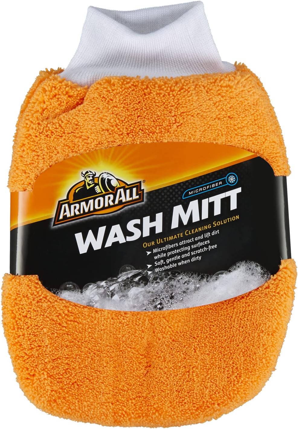 Armor All Microfiber Car Wash Mitt, Car Wash Supplies for Cars, Trucks and Motorcycles