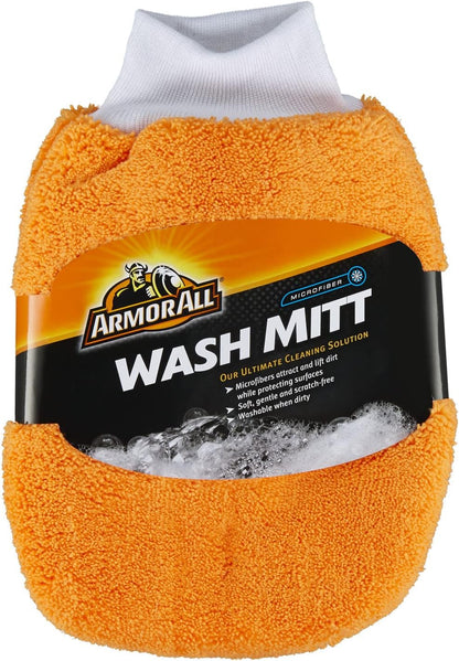 Armor All Microfiber Car Wash Mitt, Car Wash Supplies for Cars, Trucks and Motorcycles