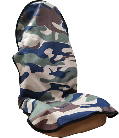Car Seat Cover Protector Front Seats,for Gym Workout,Running,Swimming,Beach and Hiking,Waterproof Sweat Towel Bucket Seat Covers for Cars SUV Trucks (Black, 1Pcs)
