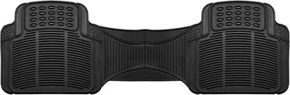 FH Group Automotive Floor Mats Solid ClimaProof for all weather protection Universal Fit Trimmable Heavy Duty fits most Cars, SUVs, and Trucks, 3pc Full Set Black
