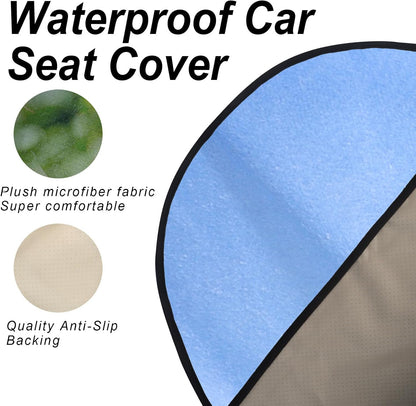 Car Seat Cover Protector Front Seats,for Gym Workout,Running,Swimming,Beach and Hiking,Waterproof Sweat Towel Bucket Seat Covers for Cars SUV Trucks (Black, 1Pcs)