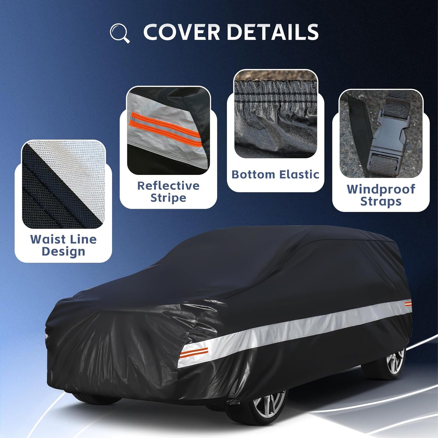 10 Layers Car Cover Custom Fit for Mercedes Benz C Class C250 C300 C43 C63 (1993-2026), Waterproof All Weather for Automobiles, Outdoor Full Cover Sun Dust Rain Protection with Cotton. Black - Colors A