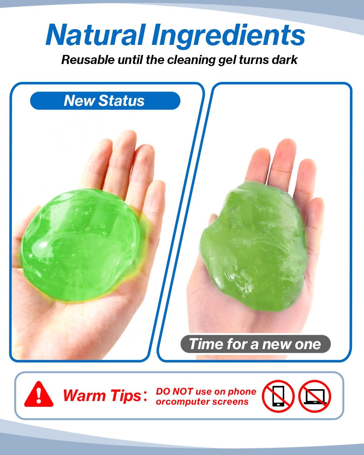 Car Cleaning Gels 3 Pack, Clean Putty Dust Cleaner Kit, Auto Detailing Tools Cleaning Putty Car Interior Cleaner, Keyboard Cleaner, Cleaning Slime Car Cleaning Supplies Gift for Men Women, 240g