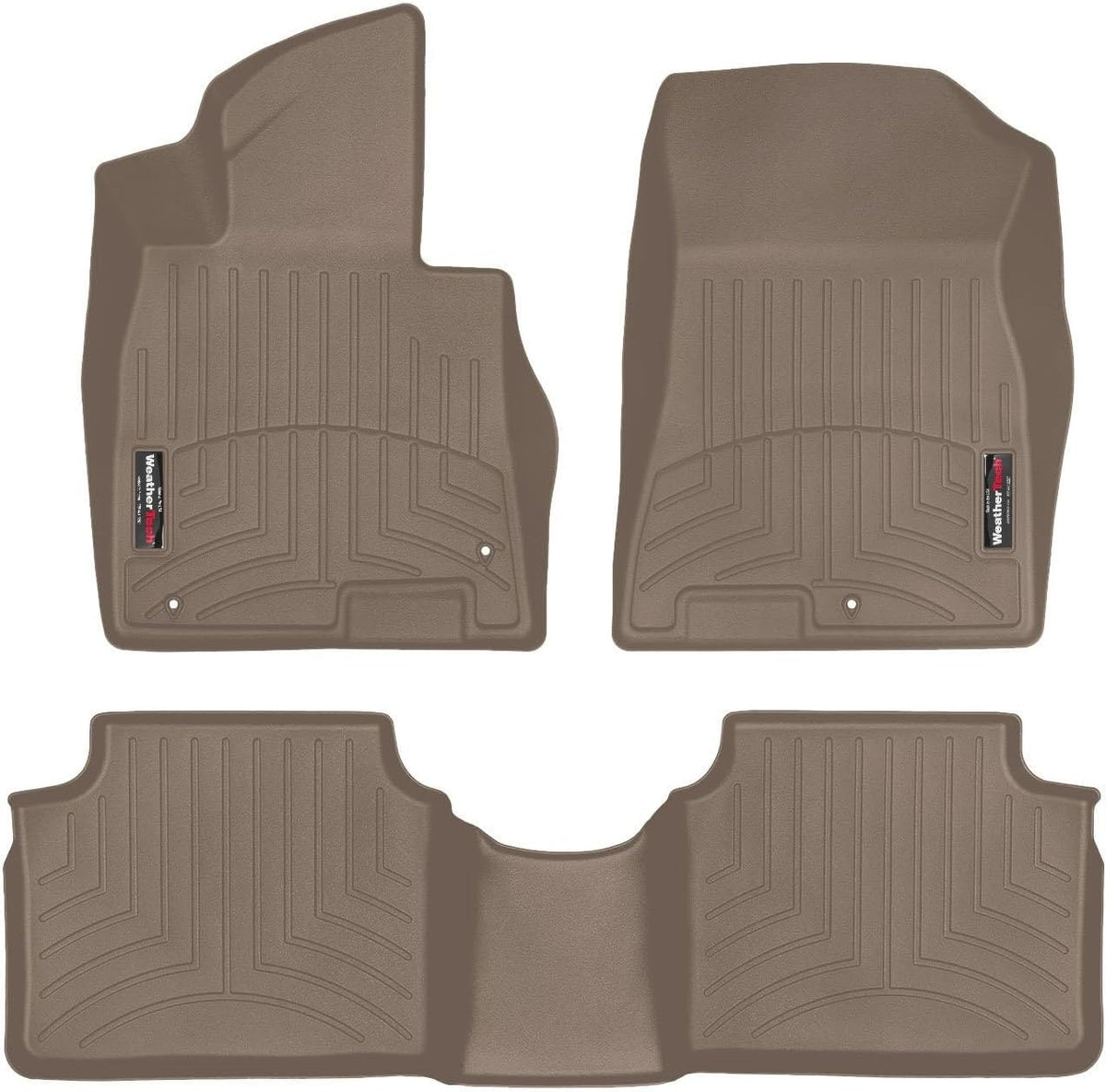 WeatherTech Custom Fit FloorLiners for Hyundai Sonata, K5, K5-1st & 2nd Row (441598-1-2), Black