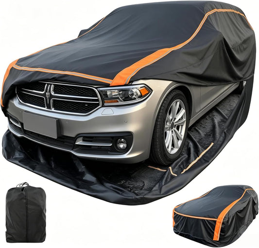 Patented Fully Enclosed Car Cover Waterproof All Weather 2-in-1 for Chevrolet/Chevy Corvette,Honda Civic,Toyota Corolla Automobiles Universal Fit Sedan/Coupe/Cabrio Length 178-185 Inch Exterior Covers
