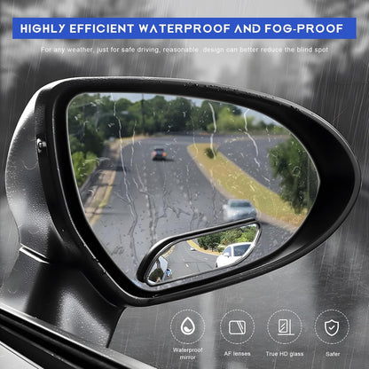 2 PCS Blind Spot Mirror, Adjustable Wide Angle Convex Side Rearview Mirrors, Long Framed Rectangular HD Glass Rear View Mirror for Sedans SUVs Trucks, Car Accessories (Framed Medium)