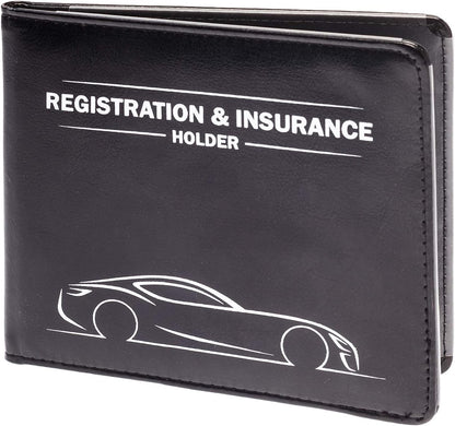 CANOPUS Car Registration & Insurance Holder with Magnetic Closure, Vehicle Document Organizer, Auto Glove Box Wallet, Includes 2 EZ Pass Strip Sets – Truck