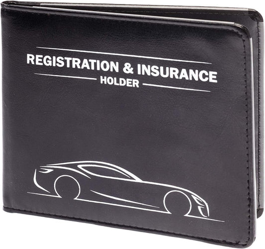 CANOPUS Car Registration & Insurance Holder with Magnetic Closure, Vehicle Document Organizer, Auto Glove Box Wallet, Includes 2 EZ Pass Strip Sets – Truck