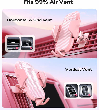 VICSEED 2026 Upgrade Ultra Stable Car Phone Holder Mount [Never Fall Off & Won't Break] Universal Air Vent Phone Mount for Car Easy Clamp Phone Holders for Your Car for iPhone 17 Pro Max 16 15 14 13