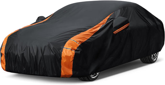 in Full Exterior Sedan Waterproof Car Cover All Weather, Waterproof,UV Resistant, Dustproof, and Snowproof Fit Toyota Camry,Tesla Model 3,Honda Accord,Nissan Altima,Kia K5 etc.Size A4