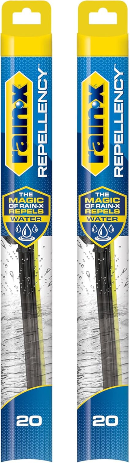 Rain-X 810363 Repellency Water Repellent Wiper Blades, 22" Windshield Wipers (Pack of 2), All Weather Streak-Free for Enhanced Visibility w/Water Repellency Formula [Amazon Exclusive] - Colors A