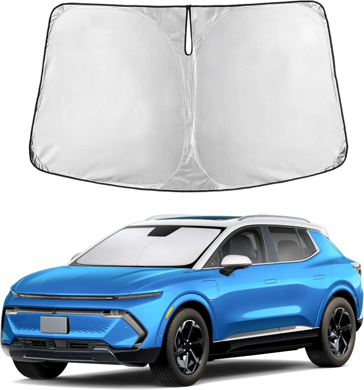 EcoNour Car Windshield Sun Shade | 2025 Upgraded Innovative No-Light-Pass Technology for Maximum Coverage | Foldable Sun Shade Keeps Your Vehicle Cool | Must-Have Car Accessories | Small (59" x 29") - Colors B