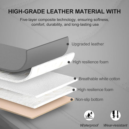 BOPUOVRE Car Seat Cover for Luxury & Comfort - PU Leather, Anti-Slip, Full Wrap Protection with Storage Pocket for Bottom Cushion - Universal Fit for 95% of Vehicles (Black,1 Piece)