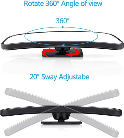 Blind Spot Mirror for Cars LIBERRWAY Car Side Mirror Auto Wide Angle Convex Rear View Stick On Design, Adjustable, 2 Pack