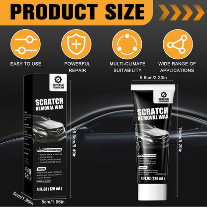 2Pcs Car Scratch Remover Wax, Universal Premium Polishing Compound for Deep Scratches, 2026 New Upgraded Car Paint Scratch Remover for Vehicles, 4 fl oz (120 ML), with Sponge and Cloth,White