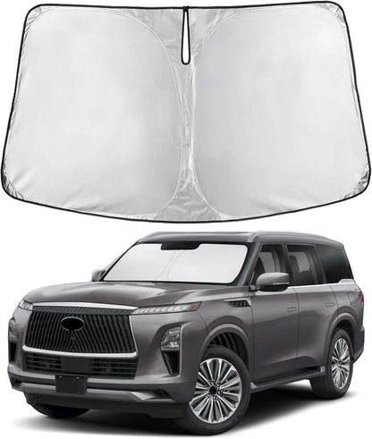 EcoNour Car Windshield Sun Shade | 2025 Upgraded Innovative No-Light-Pass Technology for Maximum Coverage | Foldable Sun Shade Keeps Your Vehicle Cool | Must-Have Car Accessories | Small (59" x 29") - Colors C
