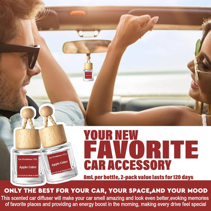 HoogaLife Car Air Freshener Diffuser 2 Pack Hanging Air Freshener Diffuser - Vanilla Cream Fragrance Oil Air D iffuser for Car, 45+ days Long Lasting Fragrance Made in USA C ar Air Fresheners (V54)