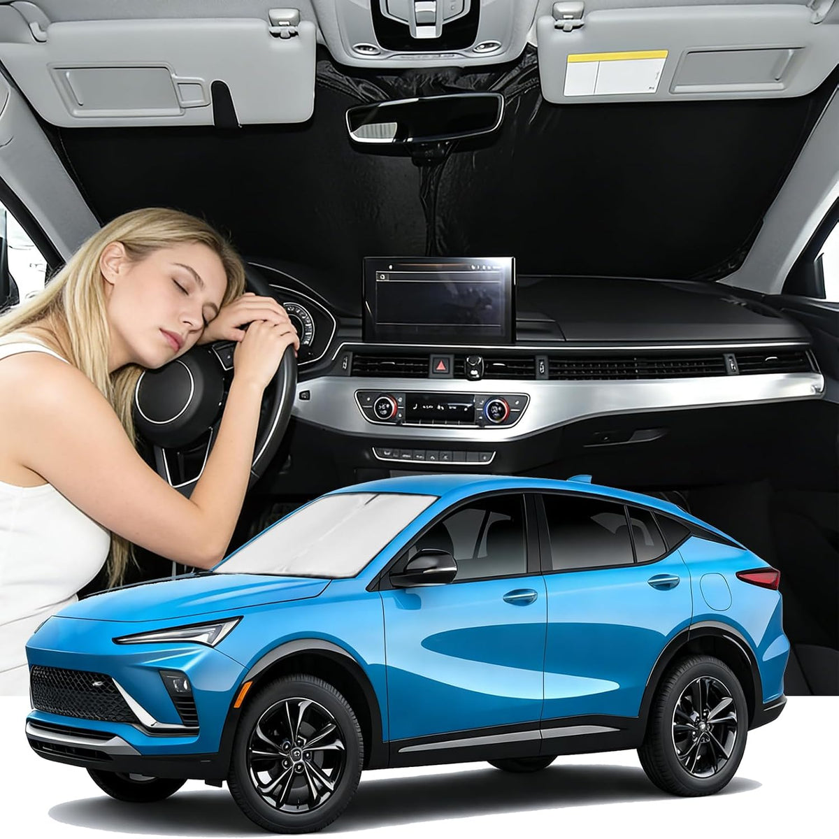 for Toyota Tacoma 2016-2023 2024 2025 2026 Sun Shade Sunshade Windshield Cover - 4 Layers Front Window Shade Custom Fit Tacoma 2Dr 4Dr Pickup Sun Visor 240T Shade Blocks UV Rays Car Accessories - Colors A