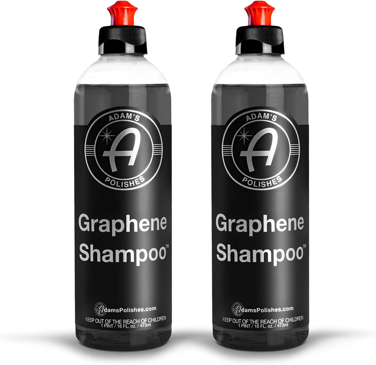 Adam's Polishes Graphene Shampoo - Ceramic Coating Infused Car Wash Soap - Powerful Cleaner & Protection - pH Neutral, High Suds For Foam Cannon, Foam Gun, Or Detailing Bucket (2 Pack)