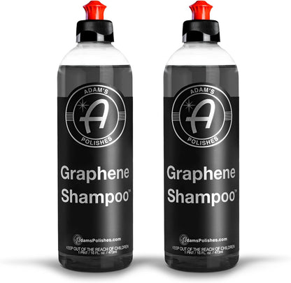 Adam's Polishes Graphene Shampoo - Ceramic Coating Infused Car Wash Soap - Powerful Cleaner & Protection - pH Neutral, High Suds For Foam Cannon, Foam Gun, Or Detailing Bucket (2 Pack)