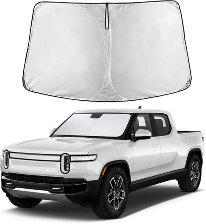 EcoNour Car Windshield Sun Shade | 2025 Upgraded Innovative No-Light-Pass Technology for Maximum Coverage | Foldable Sun Shade Keeps Your Vehicle Cool | Must-Have Car Accessories | Small (59" x 29") - Colors K
