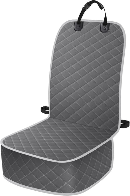 ELONGRIVER Dog Car Seat Covers, Waterproof Front Seat Cover for Dogs, Scratch-Proof, Nonslip Pet Passenger Seat Cover Protector, Universal Fit for Cars Trucks SUVs, Standard Size, Black