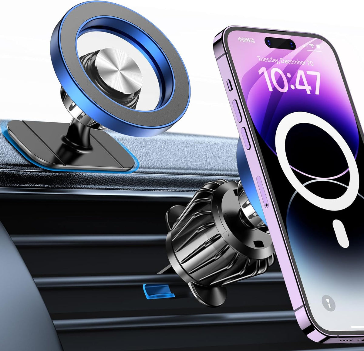 Kaistyle for Magsafe Car Mount【Strong Magnets】Magnetic Phone Holder for Car Phone Holder Mount Dash Mounted Holders Phone Holders for Your Car Accessories for Women Men for iPhone 17 Pro Max 16 15 14