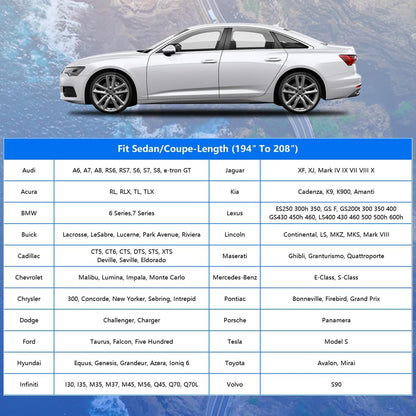 GUNHYI Car Cover for Automobiles All Weather Waterproof, Universal Fit Sedan Ford Mustang, Chevy Camaro/Malibu, Kia Optima, Hyundai Sonata, Nissan Altima, Volkswagen Passat, Tesla Model 3 etc.