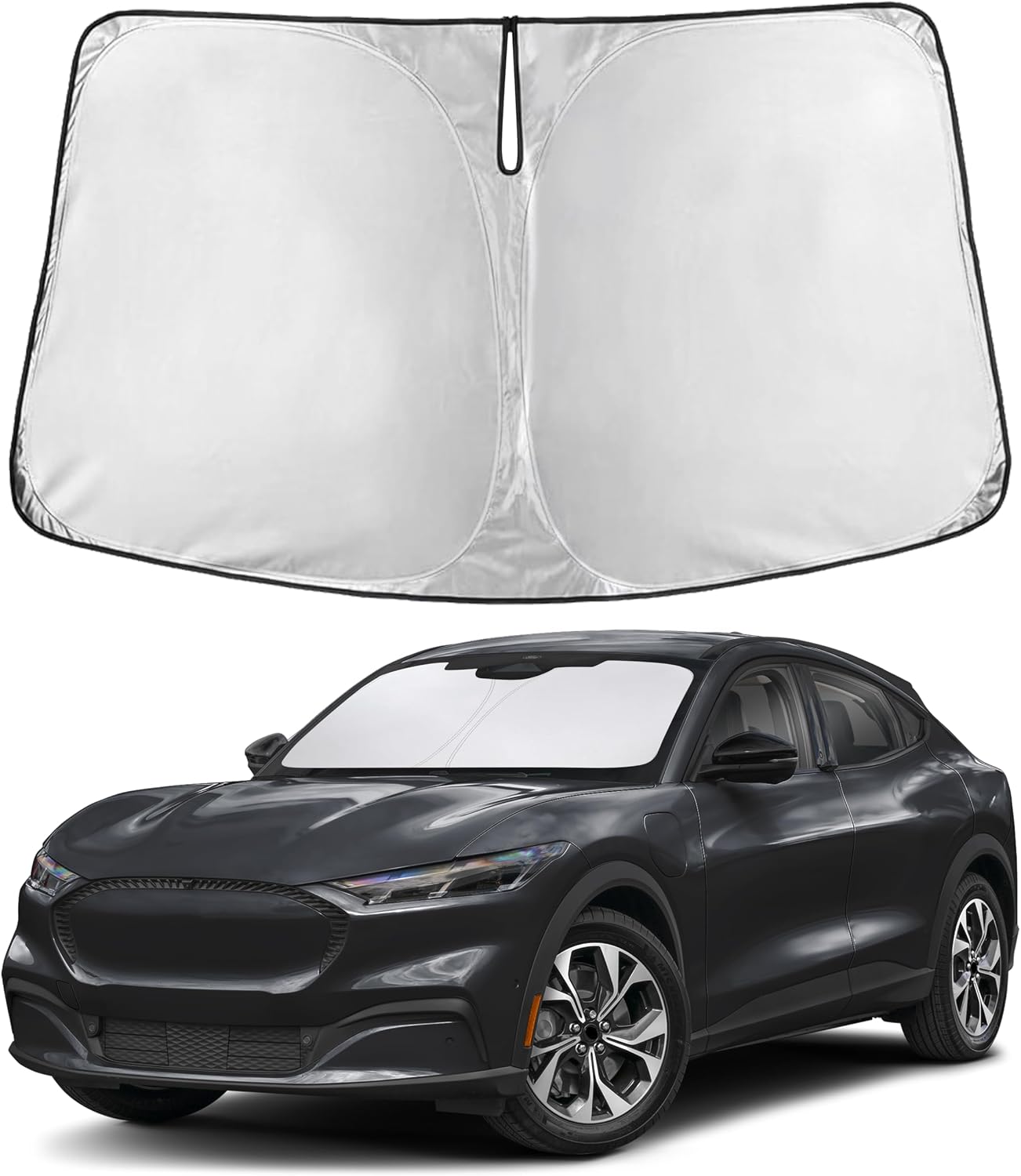 EcoNour Car Windshield Sun Shade | 2025 Upgraded Innovative No-Light-Pass Technology for Maximum Coverage | Foldable Sun Shade Keeps Your Vehicle Cool | Must-Have Car Accessories | Small (59" x 29") - Colors G