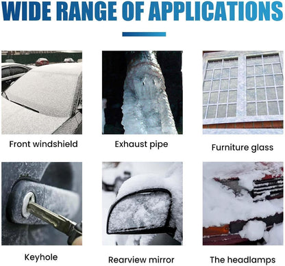 2pcs Deicing Agent, Window Snow Spray, Deicer for Car Windshield, Ice Melting Spray, Powerful Fast Melting Snow Cleaner, Car Accessories