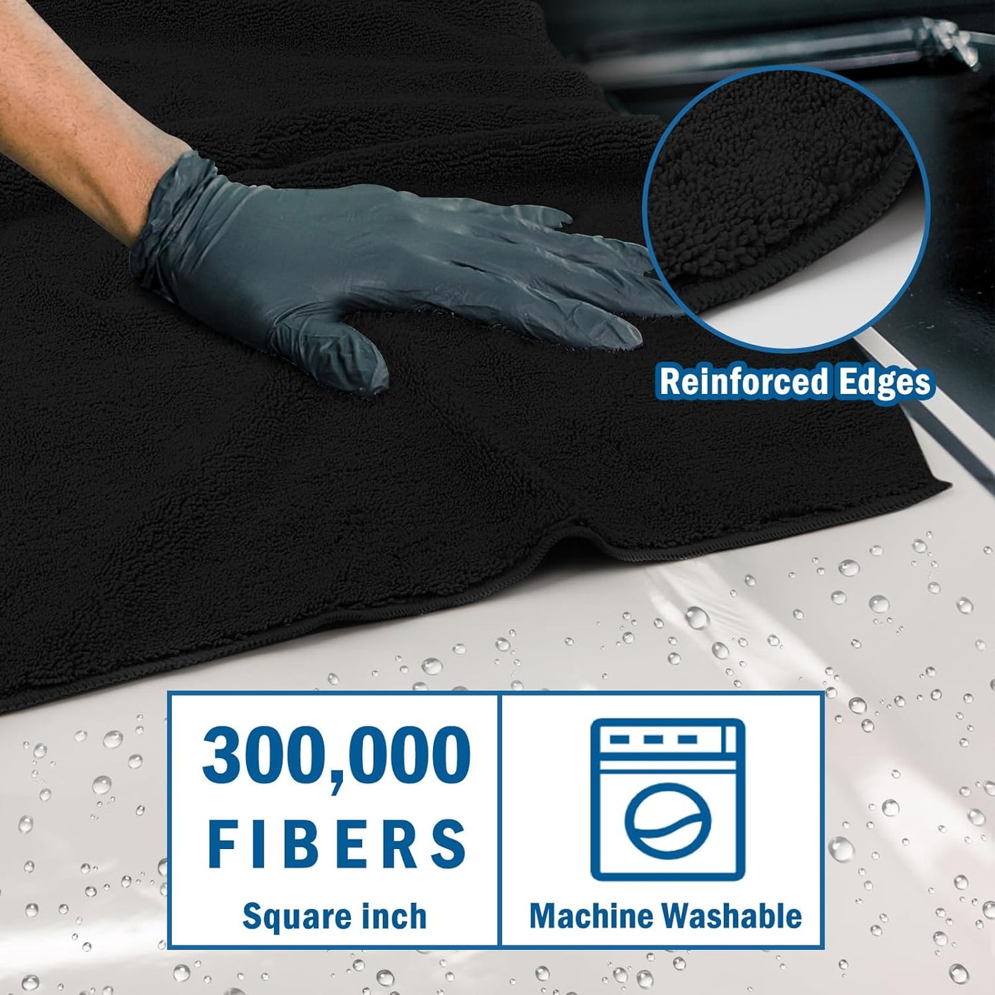 HOMEXCEL Professional Large Microfiber Car Drying Towels 2 Pack, Lint Free, Scratch Free, Highly Absorbent Drying Towel for Cars, SUVs, RVs, Trucks, and Boats,31" x 24",Grey
