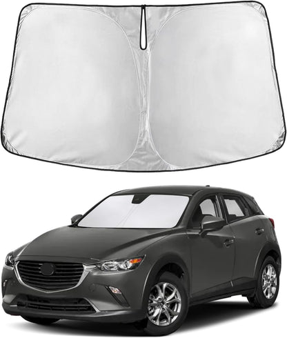 EcoNour Car Windshield Sun Shade | 2025 Upgraded Innovative No-Light-Pass Technology for Maximum Coverage | Foldable Sun Shade Keeps Your Vehicle Cool | Must-Have Car Accessories | Small (59" x 29") - Colors G