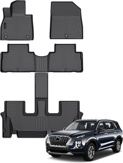 Auxko All Weather Floor Mat & Cargo Mat Fit for 2026 2025 2024 2023 2022 Hyundai Tucson Hybrid(Not PHEV) TPE Liner Tucson Accessory Set All Season Odorless Anti-Slip Floor Liner