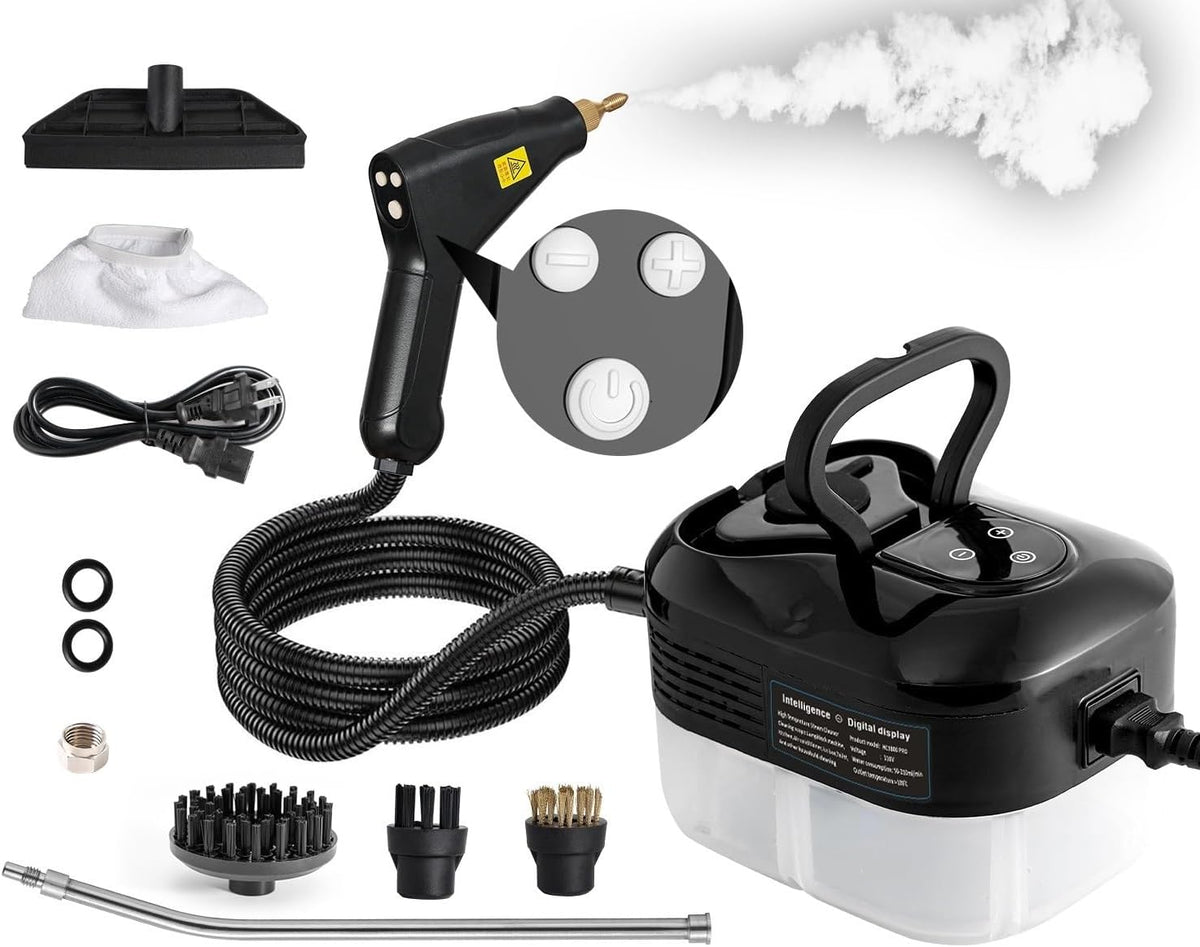 Foandbevi 7 in 1 Steam Cleaner 2500W High Pressure Steamer for Cleaning, Car Steamer Handheld Steam Cleaner for Home Use, Hardwood Floor Steam Cleaner for Upholstery, Kitchen, Bathroom, Grout