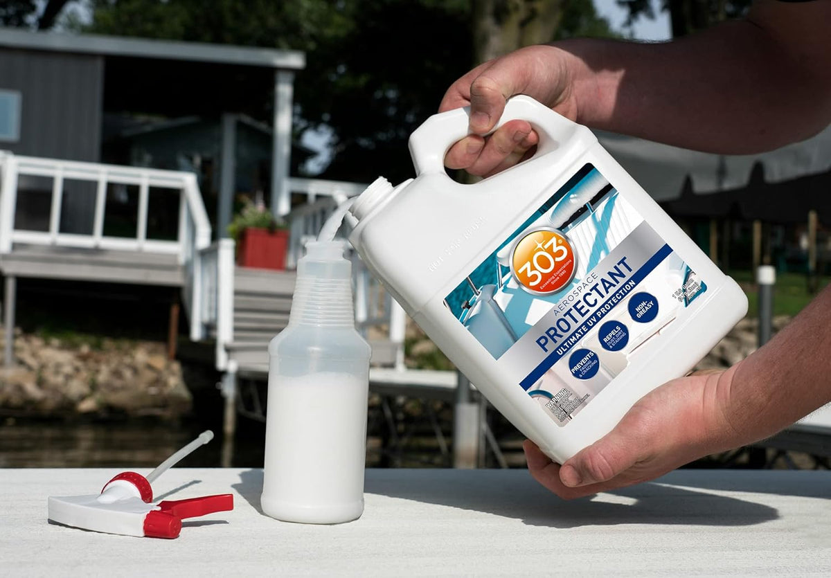 303 Products Marine Aerospace Protectant Spray, UV Protection for Boat Vinyl & Surfaces – Repels Dust, Dirt & Staining, Matte Finish, Restores Like-New Appearance, 32 oz