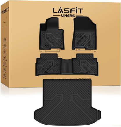 LASFIT Floor Mats Fits for Hyundai Sonata 2020-2026 (Only for FWD & Gas) & Kia K5 2021-2025 (Only for FWD) Custom Fit TPE All Weather Floor Liners Car Mats Accessories, Black