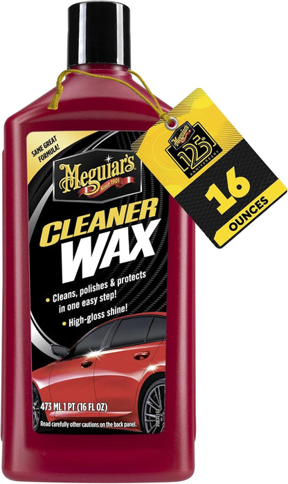 Meguiar’s Cleaner Wax, Liquid Car Wax For Diy Drivers & Detailers—Cleans, Polishes And Protects; Use On Exterior Paint And Clear Coat Surfaces On Cars, Trucks & Suvs - 16 Oz Bottle