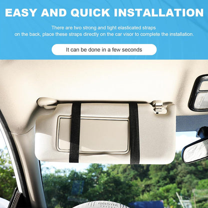 Car Sun Visor Organizer, Auto Interior Visor Storage Pouch Holder with Zipper, Multi-Pocket Net Personal Belonging Organizer, Universal Car Accessory for Cards, Documents (Black)