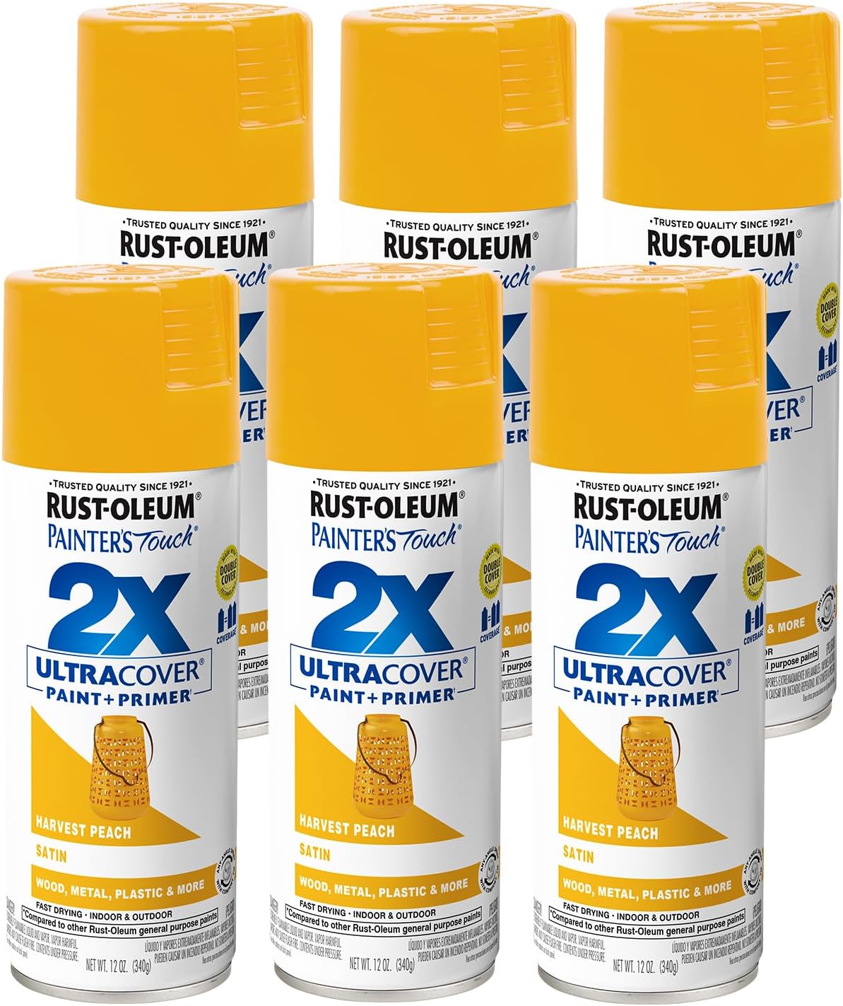Rust-Oleum 334029 Painter's Touch 2X Ultra Cover Spray Paint, 12 oz, Gloss Clear - Colors B