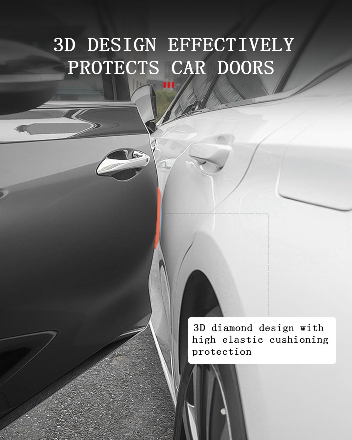 muekzu Silicone Car Door Edge Guard Trim Molding Crash Scratch Protector Scratch Guard for Car,Sedans,Truck,SUV 4PCS (Black)