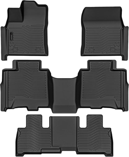 All Weather Floor Mat Fit for Toyota Corolla(Include Hybrid Exclude Hatchback) 2026 2025-2020 TPE Rubber Liners Corolla Accessories All Season Guard Odorless Anti-Slip Liner Black
