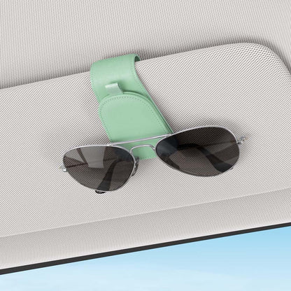 Sotfamily Sunglass Holder for Car Visor, Suede Cloth Magnetic Sunglass Organizer for Car Accessories, 2 Packs, Black