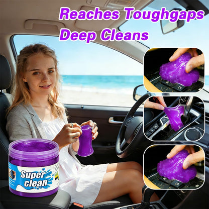 2-Pack Car Cleaning Gel, Universal Interior Detailing Putty Slime, Dust Remover for Car Vents, Dashboard & Keyboard, Ideal Gift for Men & Women
