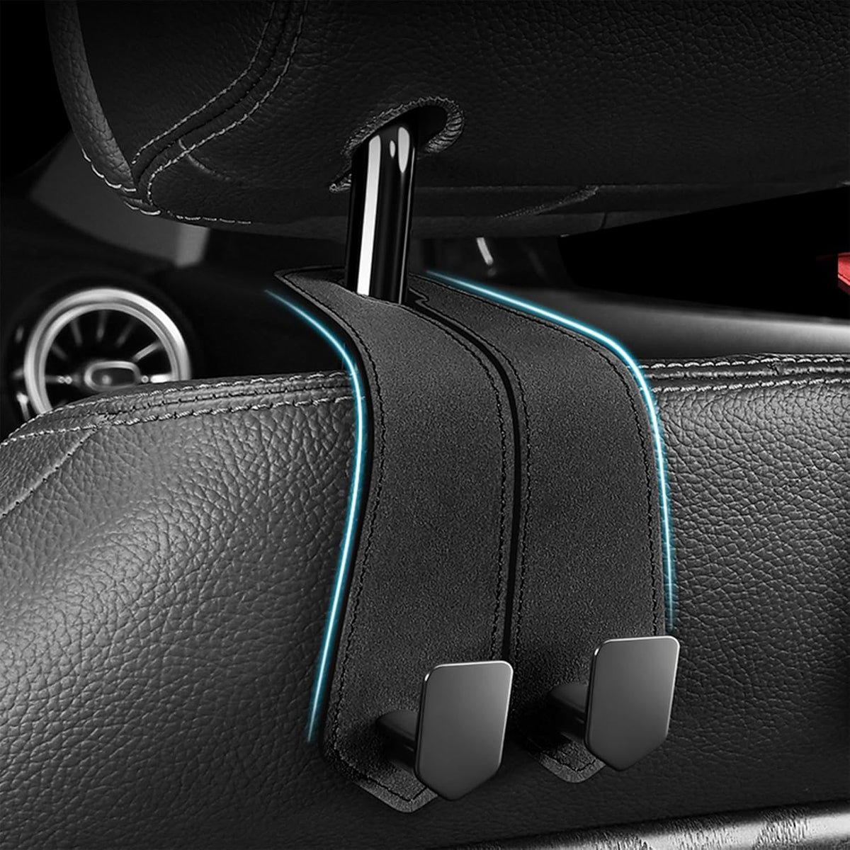 Car Seat Gap Filler, Seat Gap Organizer with Phone Holder, Car Seat Accessories, Car Organizer Fit Car SUV Truck-2PCS Black