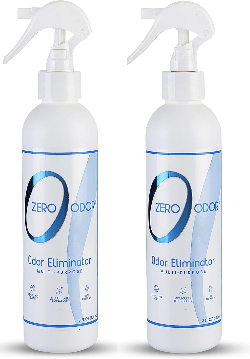 Zero Odor Multi-Purpose Odor Eliminator - Eliminate Air & Surface Odor – Patented Technology Best for Bathroom, Kitchen, Fabric, Closet- Smell Great Again, 8oz (Over 1000 Sprays)