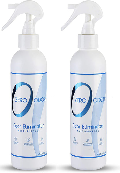 Zero Odor Multi-Purpose Odor Eliminator - Eliminate Air & Surface Odor – Patented Technology Best for Bathroom, Kitchen, Fabric, Closet- Smell Great Again, 8oz (Over 1000 Sprays)