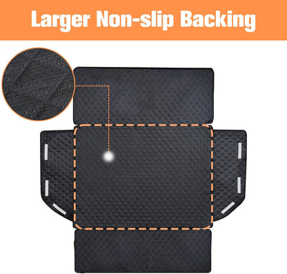 PETICON SUV Cargo Liner for Dogs, Waterproof Trunk Cover for SUVs with Bumper Flap Protector, Scratchproof Durable 600D Oxford Fabric, Non-Slip, Machine Washable