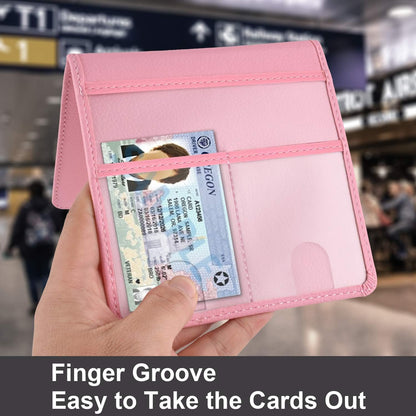 Car Registration and Insurance Holder, Car Accessories Vehicle Glove Box Car Organizer Women Wallet Case for Cards, Essential Document, Driver License by Cacturism, Pink | for Cards